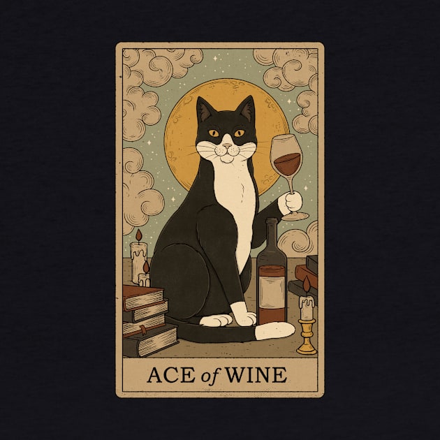 Ace of Wine - Cats Tarot by thiagocorrea